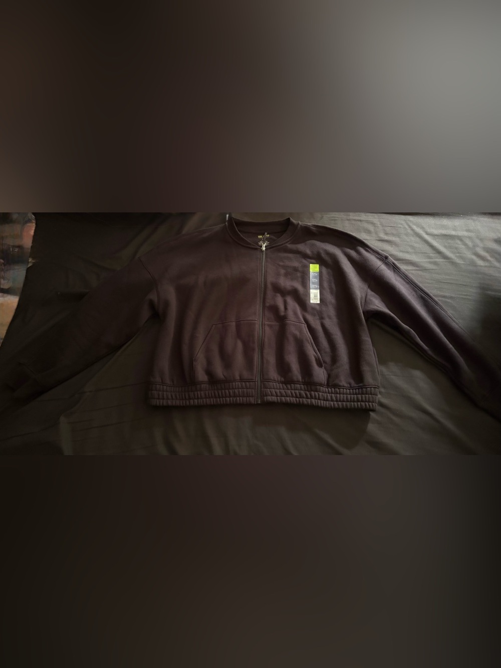 Women’s Tek Gear Ultra Soft Black Full-Zip Cropped Bomber Jacket - XXL